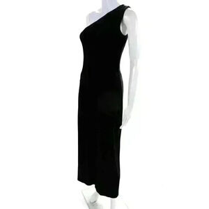 RALPH LAUREN One Shoulder Black Maxi Dress Size Medium Asymetrical
